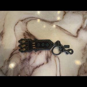 Authentic Coach retro rocket ship key/bag charm